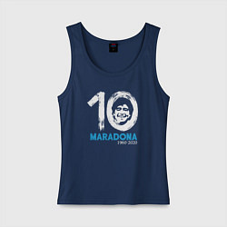 Майка женская хлопок Maradona 10, цвет: тёмно-синий