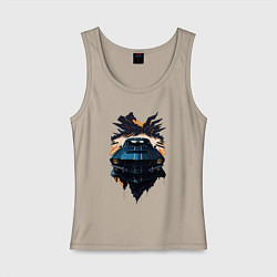 Майка женская хлопок Мустанг, цвет: миндальный