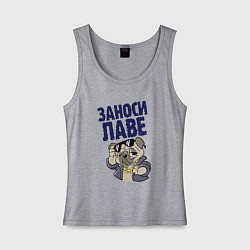 Майка женская хлопок Заноси лаве, цвет: меланж