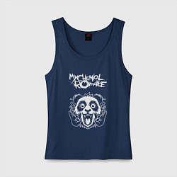 Майка женская хлопок My Chemical Romance rock panda, цвет: тёмно-синий
