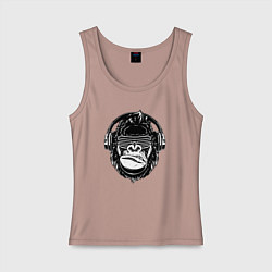 Женская майка Music gorilla