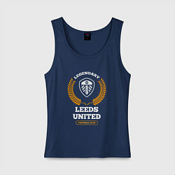 Женская майка Лого Leeds United и надпись legendary football clu