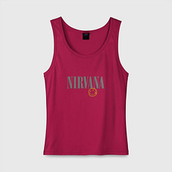 Женская майка Nirvana logo smile