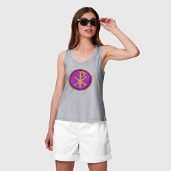 Майка женская хлопок Восточная Римская Империя Rome: Total War, цвет: меланж — фото 2