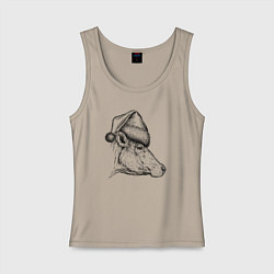 Женская майка Новогодняя корова