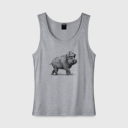 Женская майка Новогодний кабан