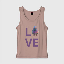 Женская майка Любовь к голубям