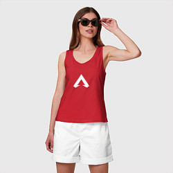 Майка женская хлопок Logo apex, цвет: красный — фото 2