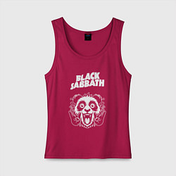Майка женская хлопок Black Sabbath rock panda, цвет: маджента