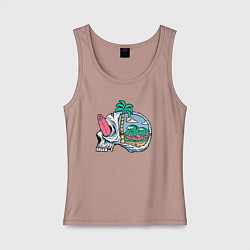 Женская майка Dead summer skull