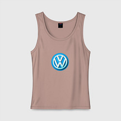 Женская майка Volkswagen logo blue