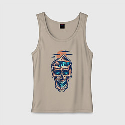 Женская майка Горы в голове