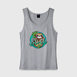 Женская майка Ленивец с надписью