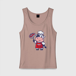 Женская майка Коровка повар