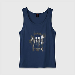 Женская майка Tardis grey