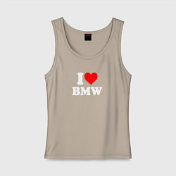 Женская майка I love my BMW