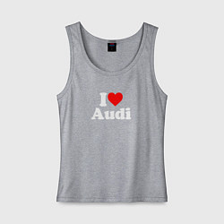 Женская майка I love Audi