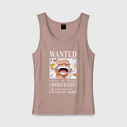 Женская майка Monkey D Luffy - wanted