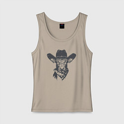 Женская майка Корова ковбой