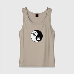 Женская майка Инь ян символ квадробика