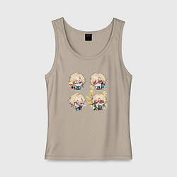 Женская майка Авантюрин стикеры