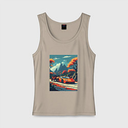 Женская майка Одинокая ламборгини