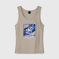 Женская майка Серебряный Волк