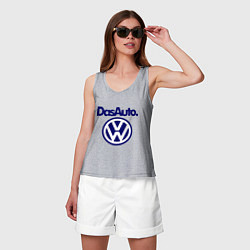 Майка женская хлопок Volkswagen Das Auto, цвет: меланж — фото 2