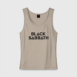 Майка женская хлопок Black Sabbath, цвет: миндальный