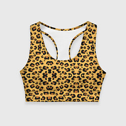 Топик спортивный женский Шкура леопарда, цвет: 3D-принт
