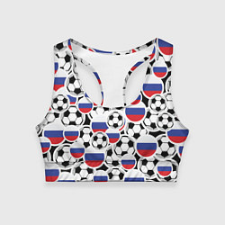 Женский спортивный топ Россия: футбольный фанат