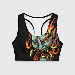 Топик спортивный женский Демон Они, цвет: 3D-принт