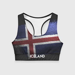 Топик спортивный женский Iceland Style, цвет: 3D-принт