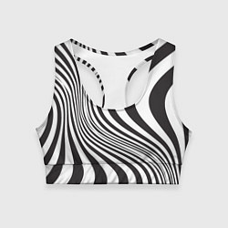 Топик спортивный женский Стерео-зебра, цвет: 3D-принт