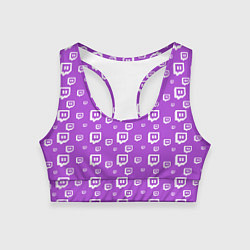 Топик спортивный женский Twitch: Violet Pattern, цвет: 3D-принт