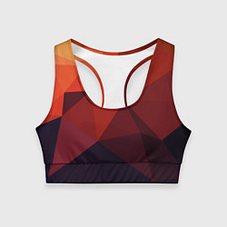 Топик спортивный женский Грани, цвет: 3D-принт