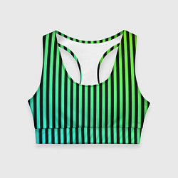 Топик спортивный женский Пикси полосы, цвет: 3D-принт