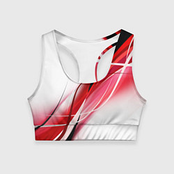 Топик спортивный женский GEOMETRY STRIPES RED, цвет: 3D-принт