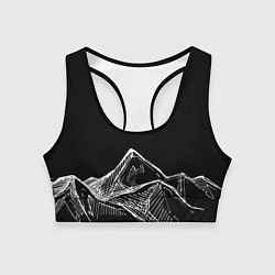 Топик спортивный женский Горы, цвет: 3D-принт