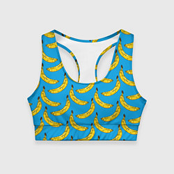 Топик спортивный женский Go Bananas, цвет: 3D-принт