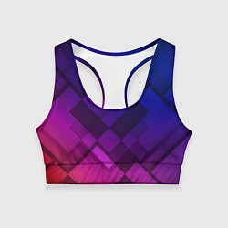 Топик спортивный женский Ромбы в градиенте, цвет: 3D-принт