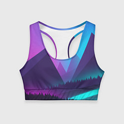 Топик спортивный женский NEON FOREST, цвет: 3D-принт