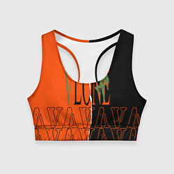 Женский спортивный топ V lone orange dark logo