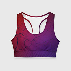 Топик спортивный женский Трещины, цвет: 3D-принт
