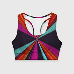 Топик спортивный женский Полосы, цвет: 3D-принт