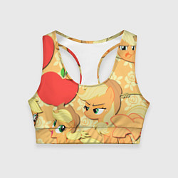 Топик спортивный женский Applejack pattern, цвет: 3D-принт