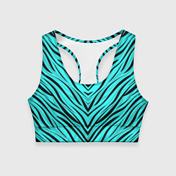 Топик спортивный женский Абстратный полосатый узор, цвет: 3D-принт