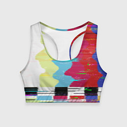 Женский спортивный топ TV glitch