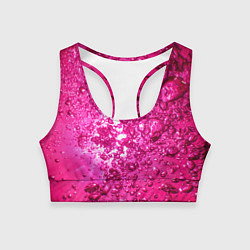 Топик спортивный женский Розовые Пузырьки, цвет: 3D-принт