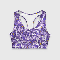 Женский спортивный топ Анютины глазки узор